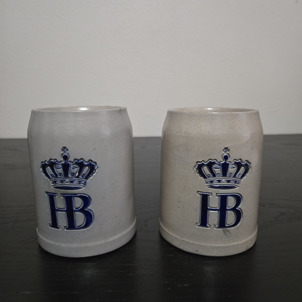 HB German Stoneware Beer Mug Stein 0.5 Liter